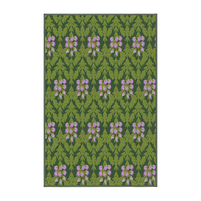 Tapis vert / rose Power Loom