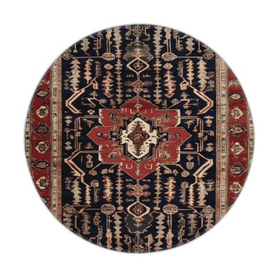Tapis d'intérieur et d'extérieur brun Persian