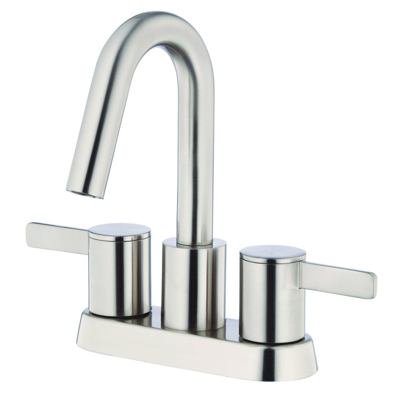 Amalfi Centerset Bathroom Faucet with Drain Assembly, Brushed Nickel