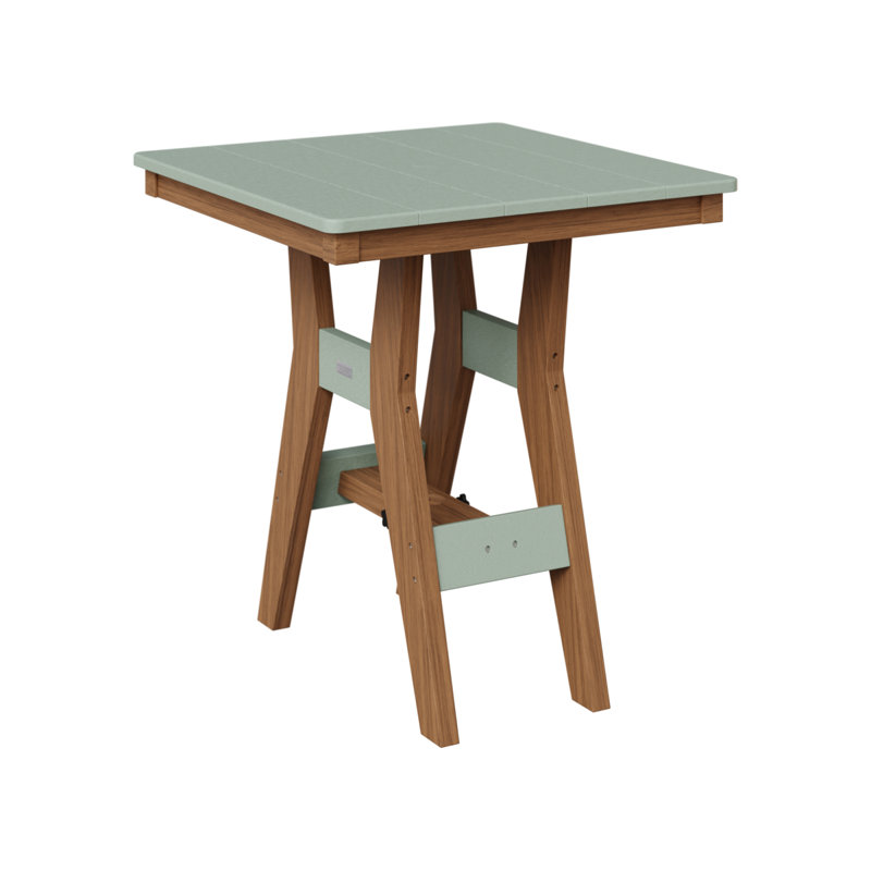 Harbor Outdoor Square Dining Table, Antique Mahogany, Seafoam