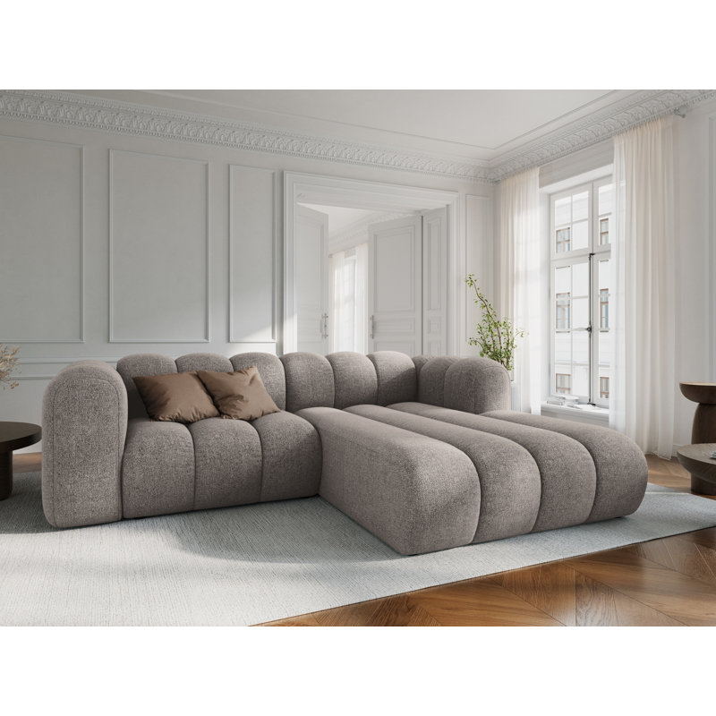 Beaudreult 3 Seater Sectional, Right Hand Facing, Tan