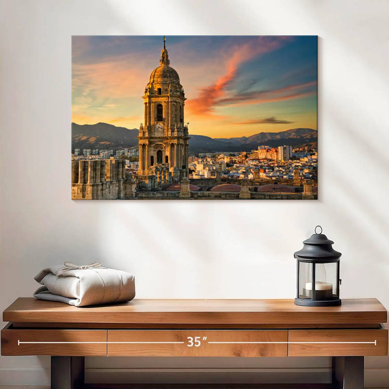 Cathédrale et paysage urbain Nicci, H 16 po x l 24 po