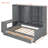 Wooden Daybed with 3 Storage Compartments, Desk, Side Cabinet and Shelves-39487390-39487391