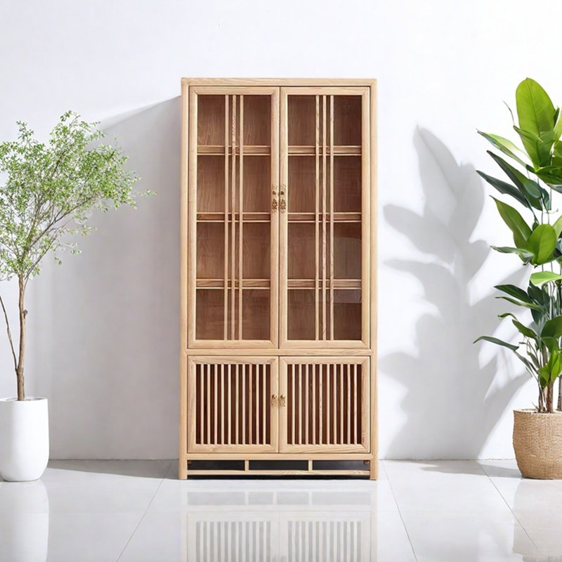 Bibliothèque simple en bois massif