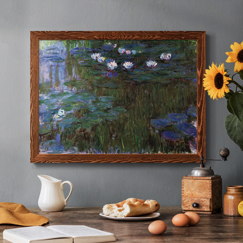 «Water Lillies # 3» par Claude Monet, reproduction sur toile, Érable, H 14 po x l 20 po x P 1,5 po