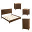 Ensemble de chambre à coucher 4 pièces avec un très grand lit, 2 tables de chevet et une commode 5 tiroirs-593129486