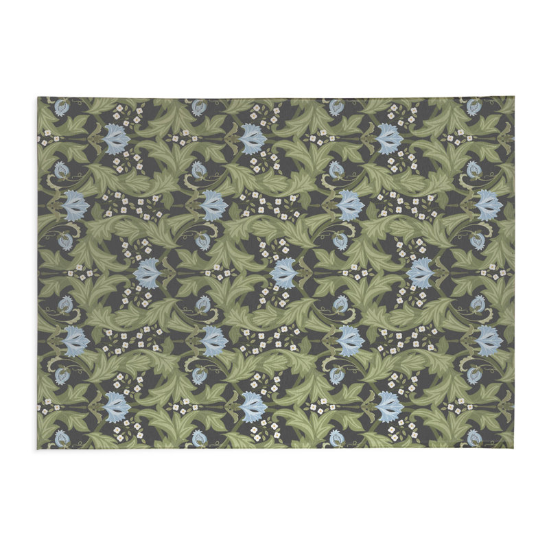 Tapis d'intérieur antidérapant Ogee Leaf, Rectangle 4pi x 6 pi