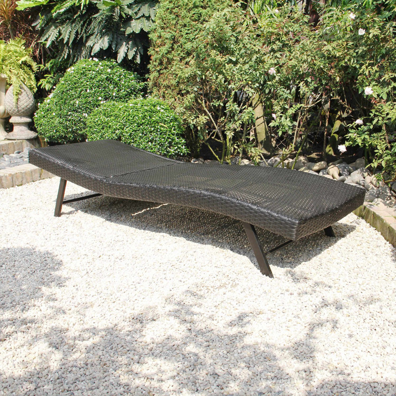 Chaise longue simple inclinable Artorias, Noir