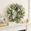 Couronne de tulipe blanche artificielle de 19,7 pouces, couronne de fleurs d'eucalyptus pour la porte d'entrée, couronne de bienvenue toutes saisons pour porche de fenêtre murale pour la maison-1307440553