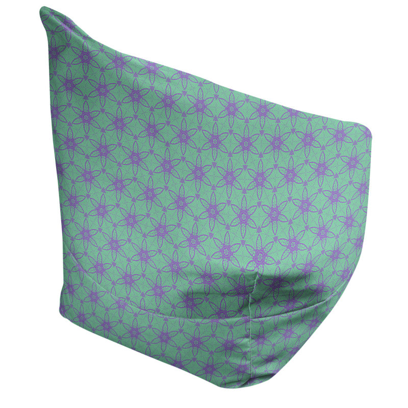 Fauteuil à billes et méridienne standard Leffel, H 120 po x l 31 po x P 60 po, Vert / mauve, Pas de bourre