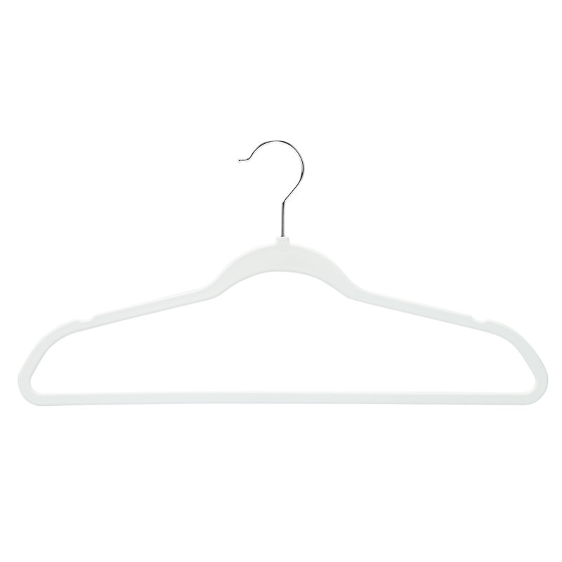 Freshta Non-Slip Standard Hanger for Dress/Shirt/Sweater, White
