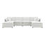 Canapé modulaire en chenille avec coussins doubles-466173736