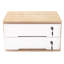 Boîte de rangement de bureau en bois à 2 niveaux avec tiroirs verrouillables-309370310