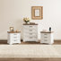 Oryon 3 Pieces Bedroom Set,4 Drawer Dresser And Two 3 Drawer Nightstands With Charging Station