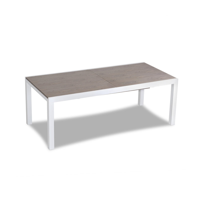 Dune Outdoor Dining Table, Barnwood, White