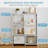 Kids Bookcase with Sliding Door and Drawer, Organizer Cabinet, Book Display
