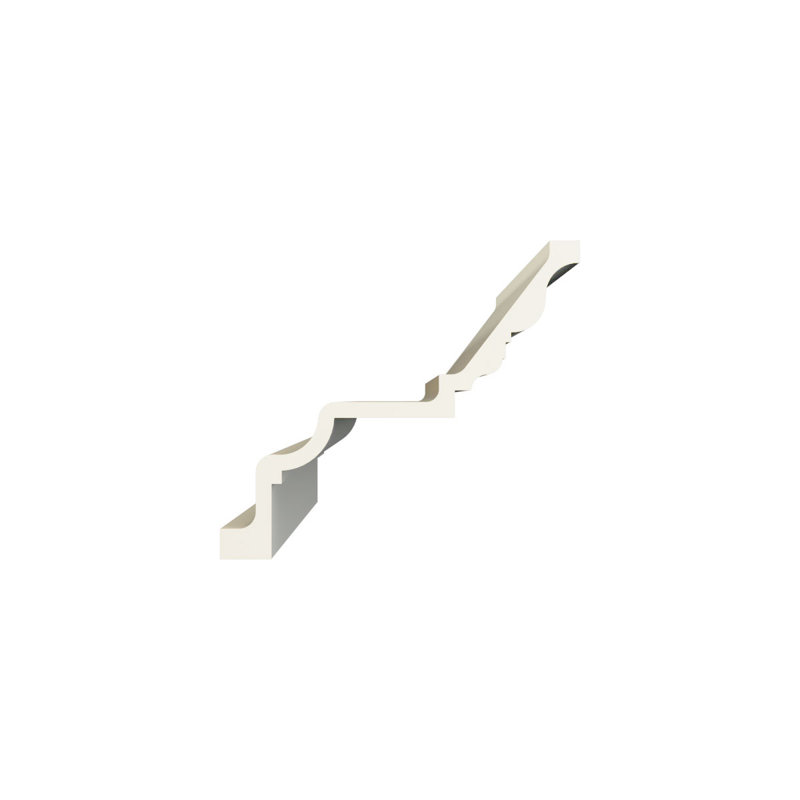 Endurathane Jenna Crown Moulding, 14 1/2"H x 16 3/8"P x 21 7/8"F x 96"L, Factory Primed
