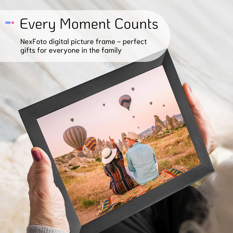 Grand cadre photo numérique Wi-Fi de 15 po NexFoto IPS Touch