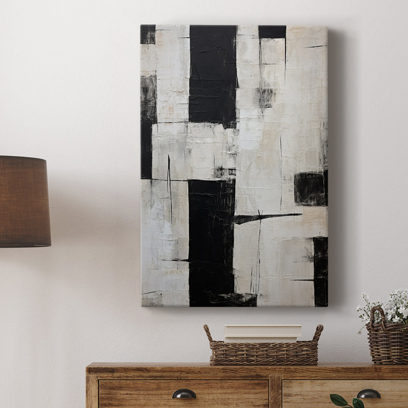 ABSTRACT Series CCCCXXVII - Toile tendue avec châssis de qualité supérieure - Prêt à être accroché, H 12 po x l 8 po