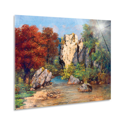 Rocky Landscape by Gustave Courbet - No Frame Painting