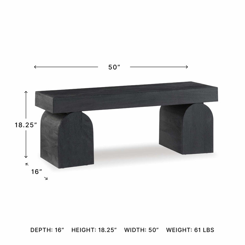 Drinda Solid Wood Bench