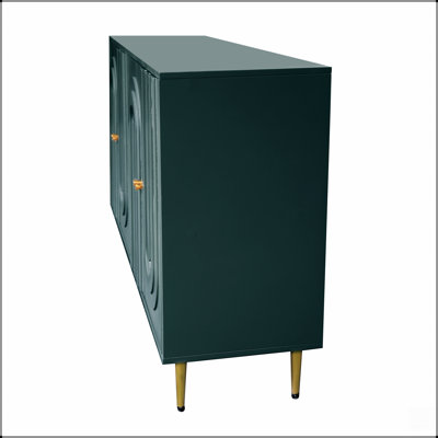 Buffet moderne laqué à 4 portes avec tablettes réglables pour un rangement polyvalent et un design élégant