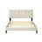 Bed In A Box With And Headboard, Full Sized Upholstered, Off - White , 58.5 Wide, 80 Deep, 42.5 Tall Box, Upholstered Headboard , Long, High