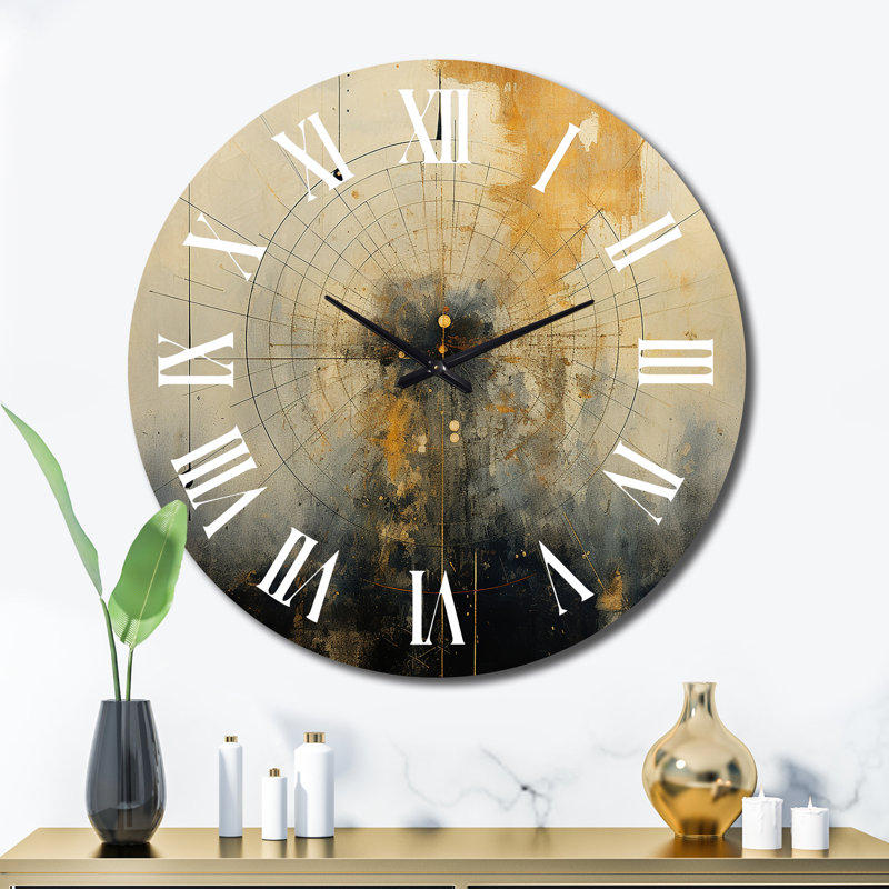 Horloge murale abstraite avec expérience multi-dimensionnelle rétro, Très grand