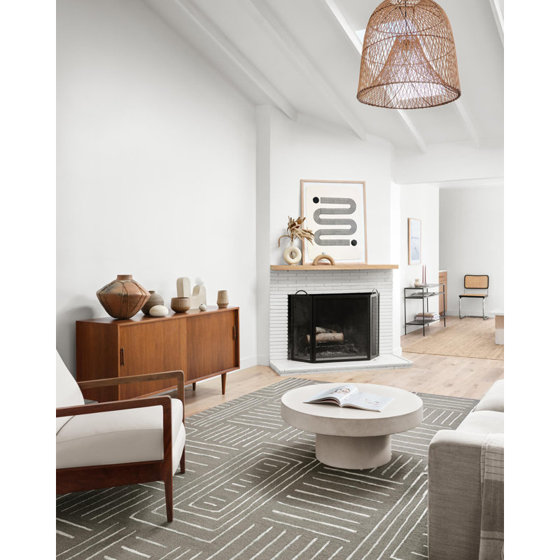 Dellon Geometric Indoor Rug, Dark Gray