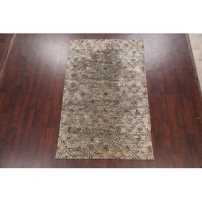 Tapis unique en jute noué à la main 4 pi 10 po x 7 pi 8 po New Age