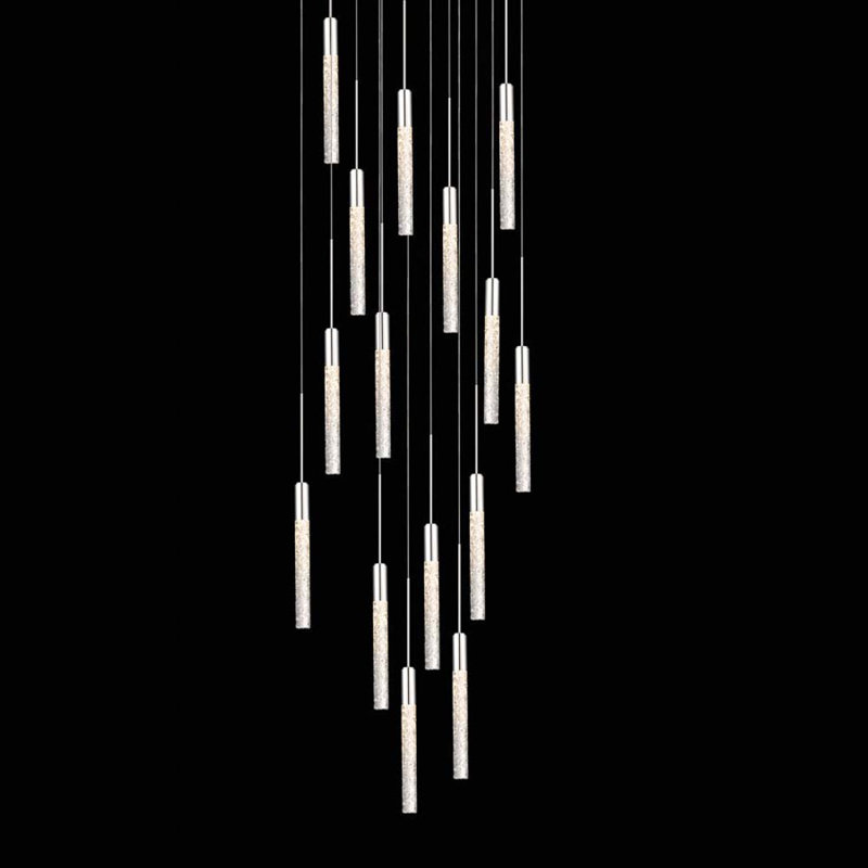 Magic LED Pendant, 23" H x 11.8" W x 11.8" D, 15, Polished Nickel