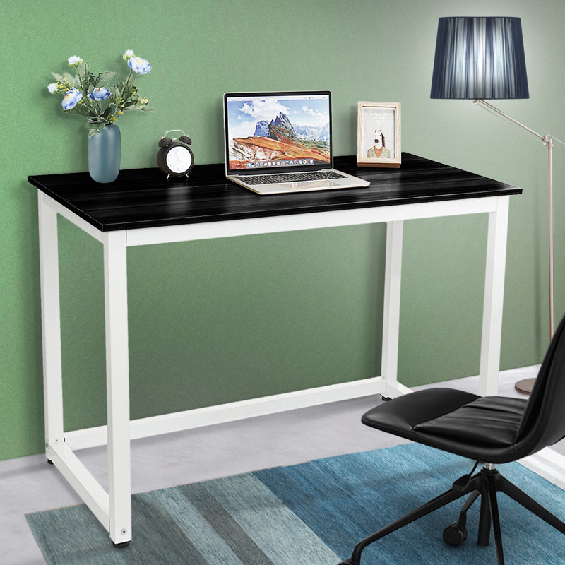43.3'' W Sturdy Computer Desk, Black/White