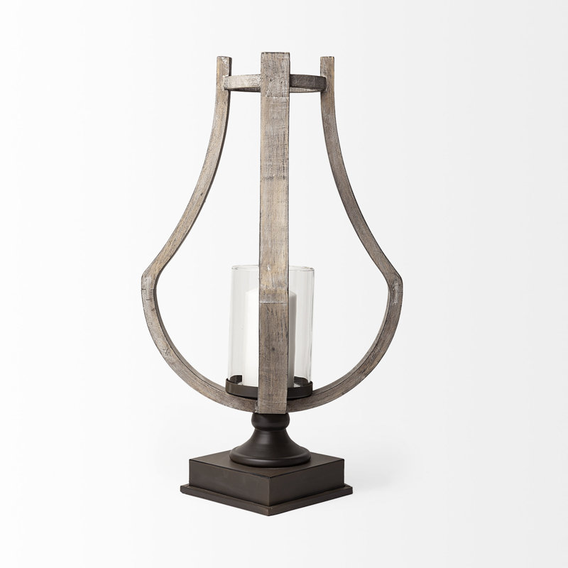 Hurricane Candle Holder, 25'' H x 11'' W x 11'' D