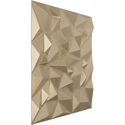 19 5/8"W x 19 5/8"H Leto EnduraWall Decorative 3D Wall Panel, Universal Metallic Champagne Mist (Covers 2.67 Sq. Ft.)