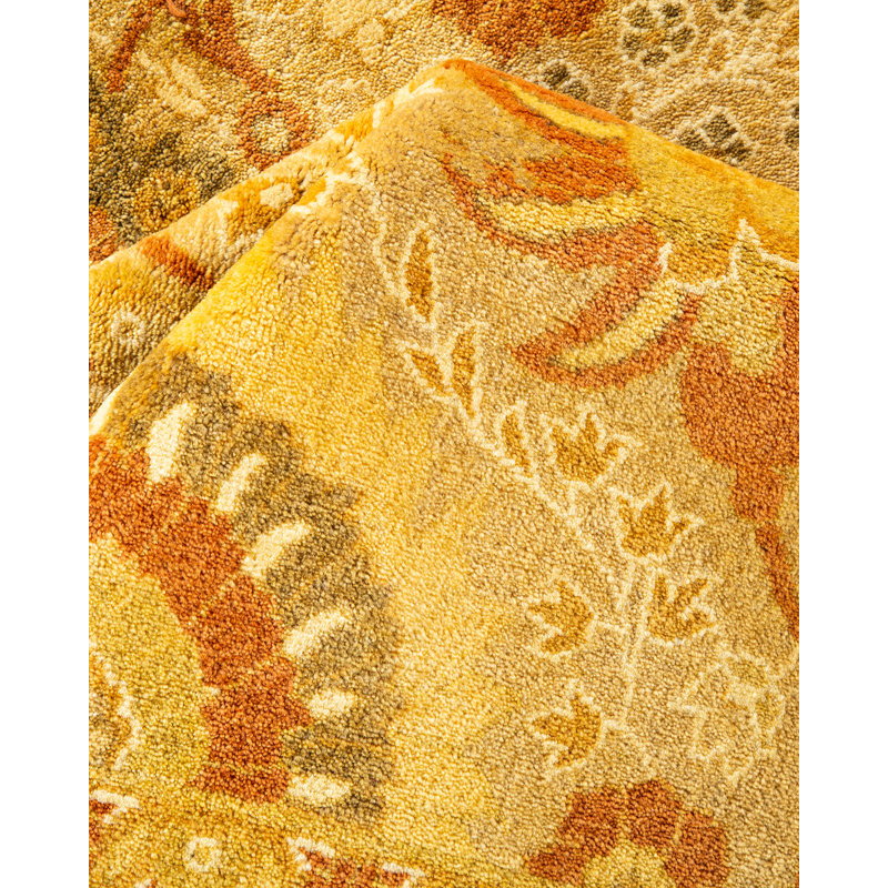 Tapis sable noué à la main de conception unique 8 pi 2 po x 10 pi 8 po Keenan