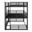 Metal Triple Bunk Bed With Safety Guardrails-1303769125