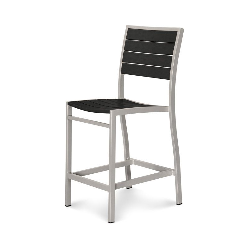 Chaise d'appoint de bureau POLYWOOD, Noir, Blanc