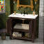 Meuble-lavabo rétro 36 po - lavabo en céramique, charnières à fermeture douce, pieds robustes?-510132927-510132926