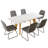 6- Person Solid Wood Top Trestle Dining Table Set-116826528-116826527