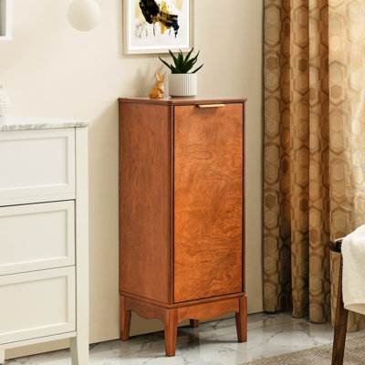 Armoire de rangement brun antique, matériau, conception résistante, 14,5 po x 12,6 po x 35,7 po, armoire de salle de bain à fonctionnement en douceur - fini, peinture nocive, charnières silencieuses