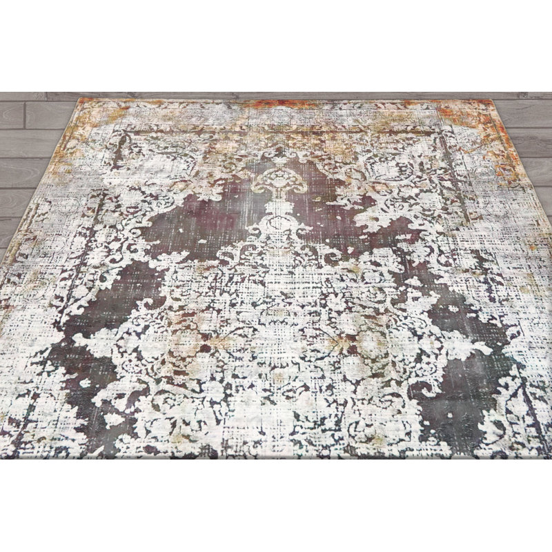 Cotton Oriental Indoor Rug, Rectangle 5' x 7'