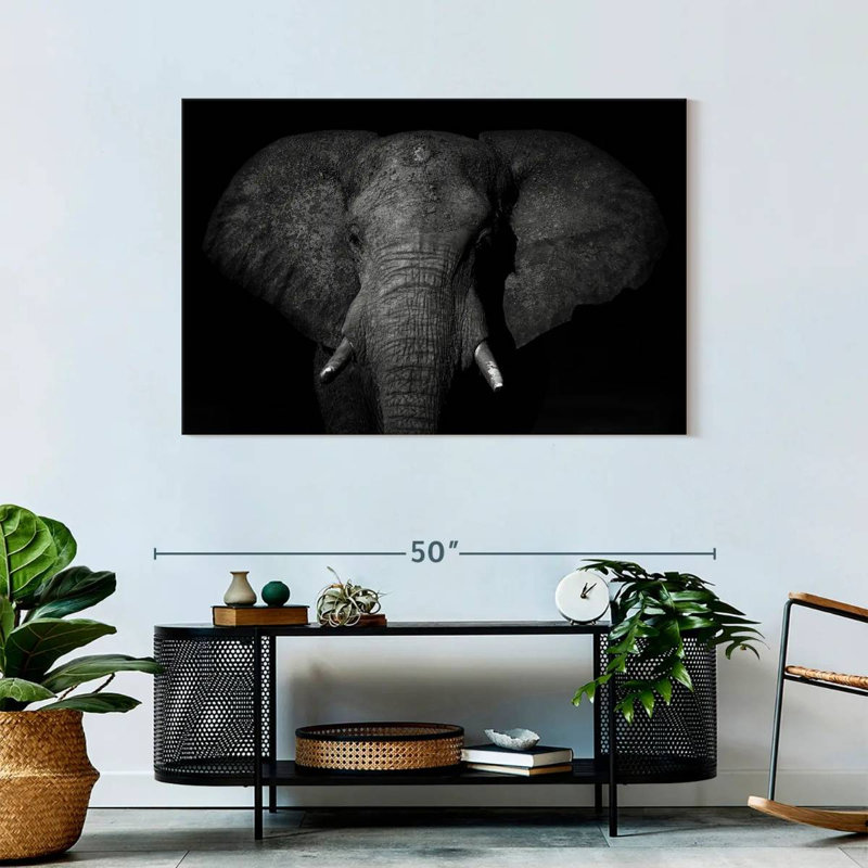 Brampt Mud Covered Elephant, 30" H x 45" W