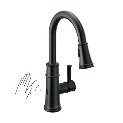 Robinet de cuisine à poignée simple Moen Belfield MotionSense Wave avec technologie Power Clean
