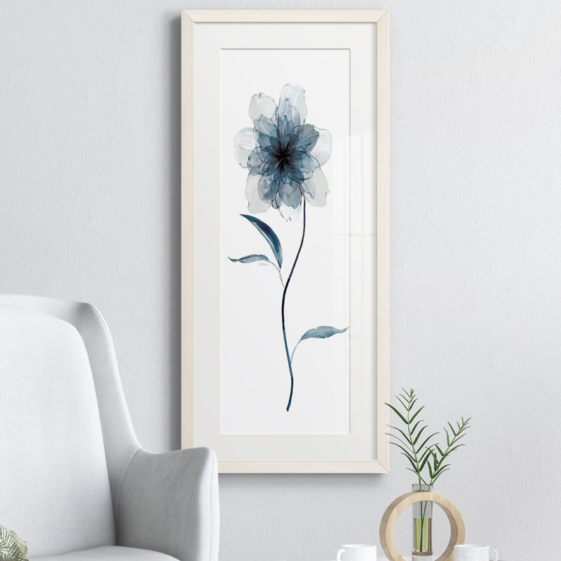 Peinture sur papier encadrée, Blanc
