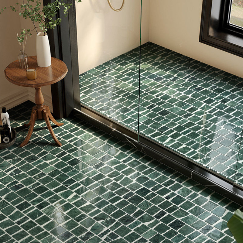 Carreau de mosaïque en marbre Verde Scarpa, Verde