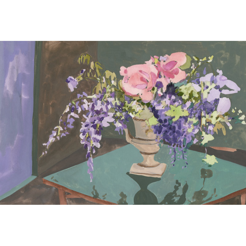 Blooming Wisteria I - Wrapped Canvas Painting, 61 cm H x 91 cm W, Wrapped Canvas