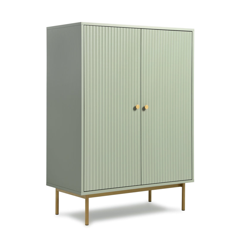 Ajasia 2 - Door Rectangle Accent Cabinet, Green