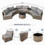 Canapé modulaire demi-lune pour l'extérieur