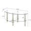 Table basse en verre transparent transparent, table moderne, table à thé, table en verre à 3 couches