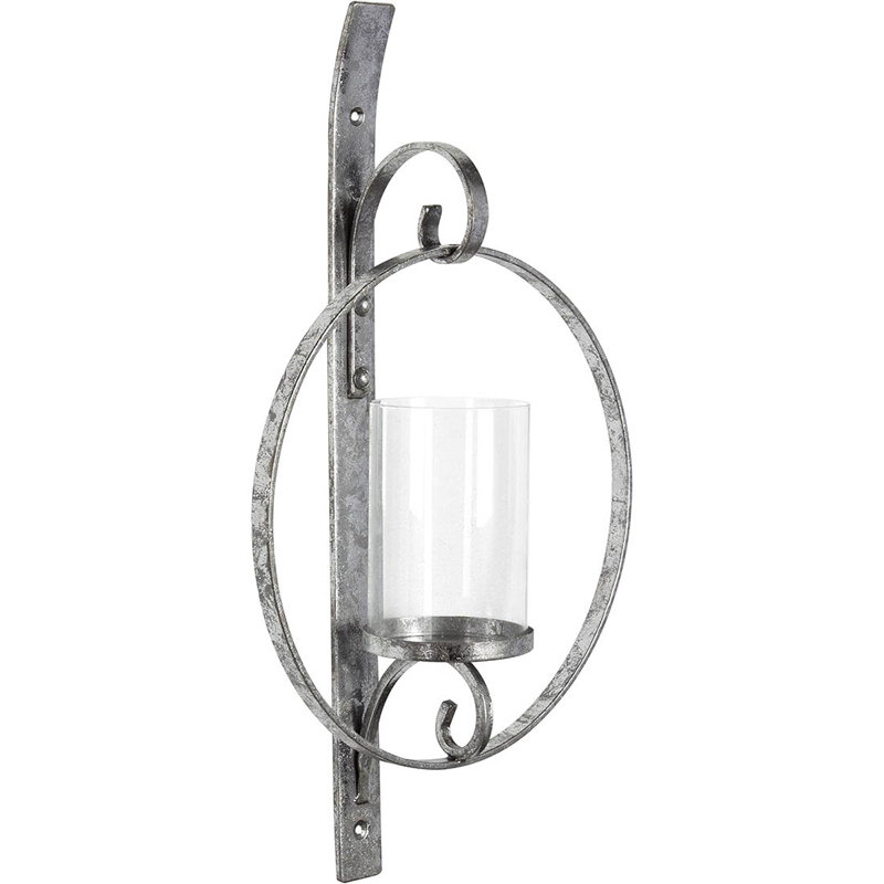 Doria 21.75" Glass Wall Sconce, Silver